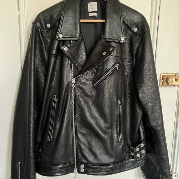 Gap x John Elliot x GQ leather biker jacket. - Picture 5 of 10